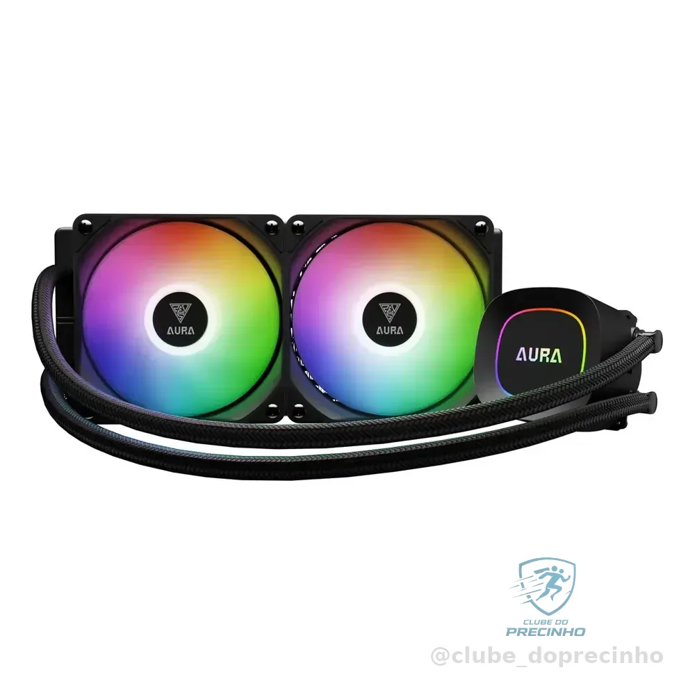 Water Cooler Gamdias Aura Gl240 Lite Preto Argb Am5 Lga 1851