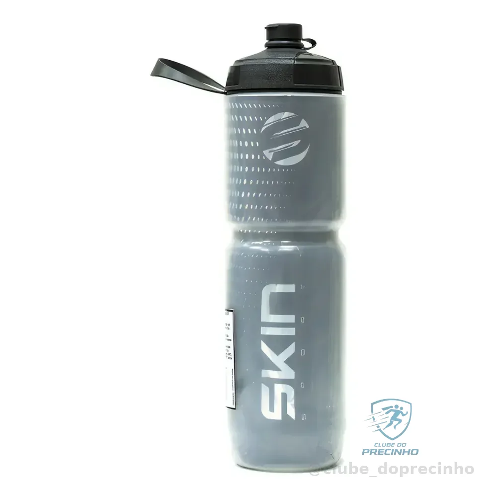 Garrafa Caramanhola Térmica Squeeze Skin Fit 710ml Bike Cor Preto