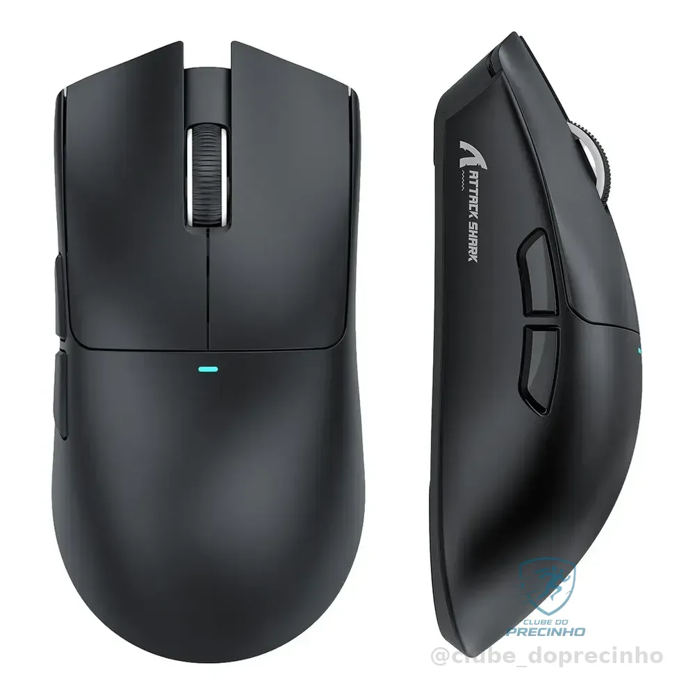 Mouse Para Jogos Sem Fio Ultraleve Attack Shark X11se - Preto