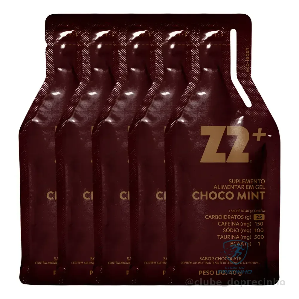 Energy Gel Z2+ Choco Mint Box 10 Unidades Sachê 40g Choco Mint