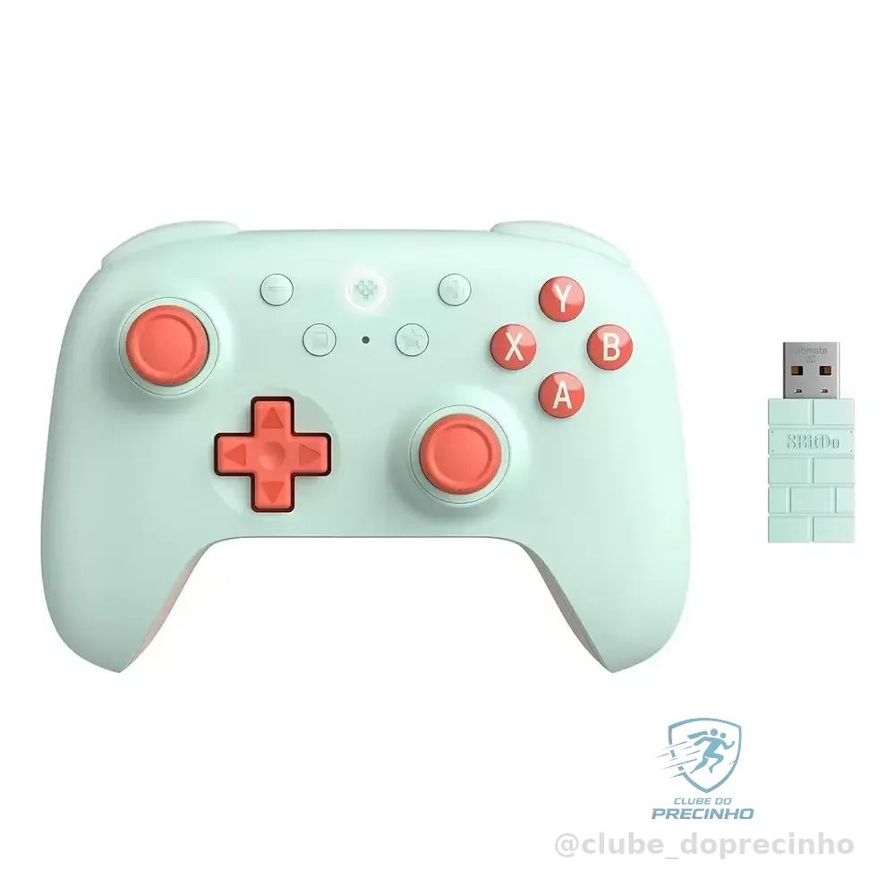 Controle Gamer 8bitdo Ultimate 2c Bluetooth/wireless Cor Verde-claro