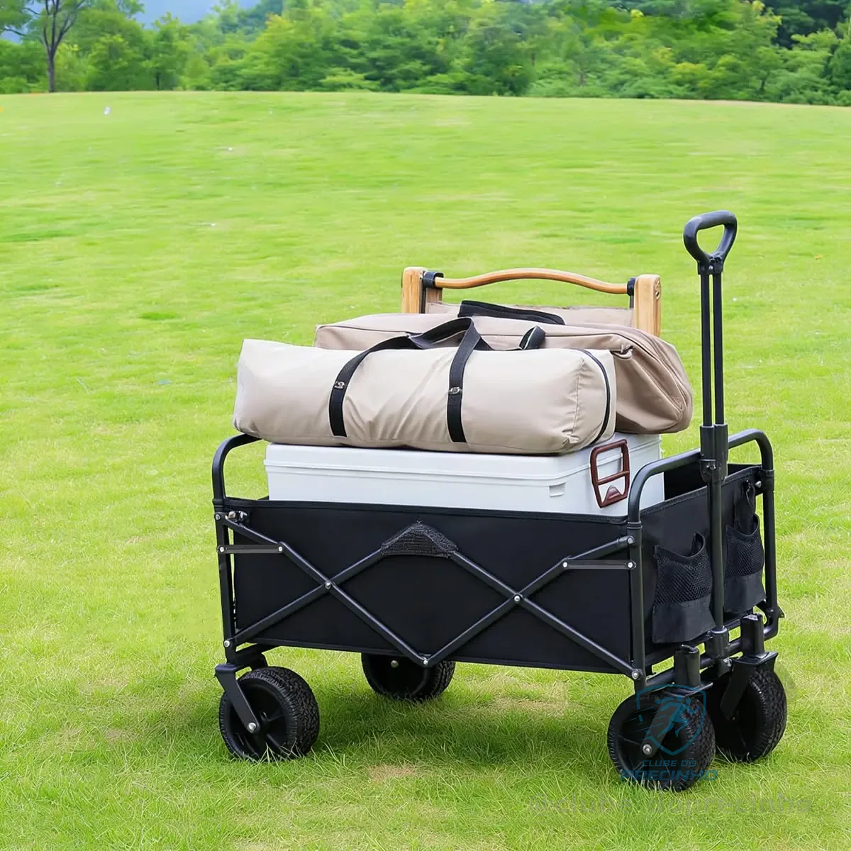 Carrinho de Transporte Dobrável 150kg - Preto, Resistente e Portátil para Serviço Pesado