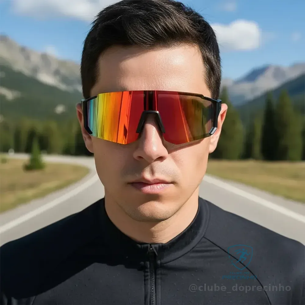Óculos De Sol Esportivo Espelhado Uv400