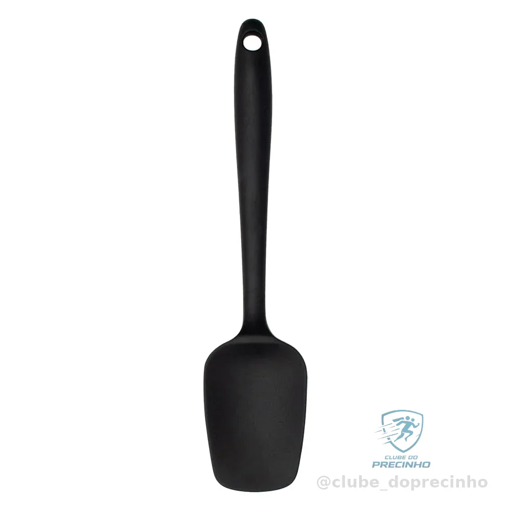 Mimo Style Espátula de Silicone Preto, Material de Silicone Resistente e Flexível, Suporta Temperaturas de Até 220ºC, Prática, Simples e Leve Pesando Apenas 52 Gramas Facilitando o Manuseio