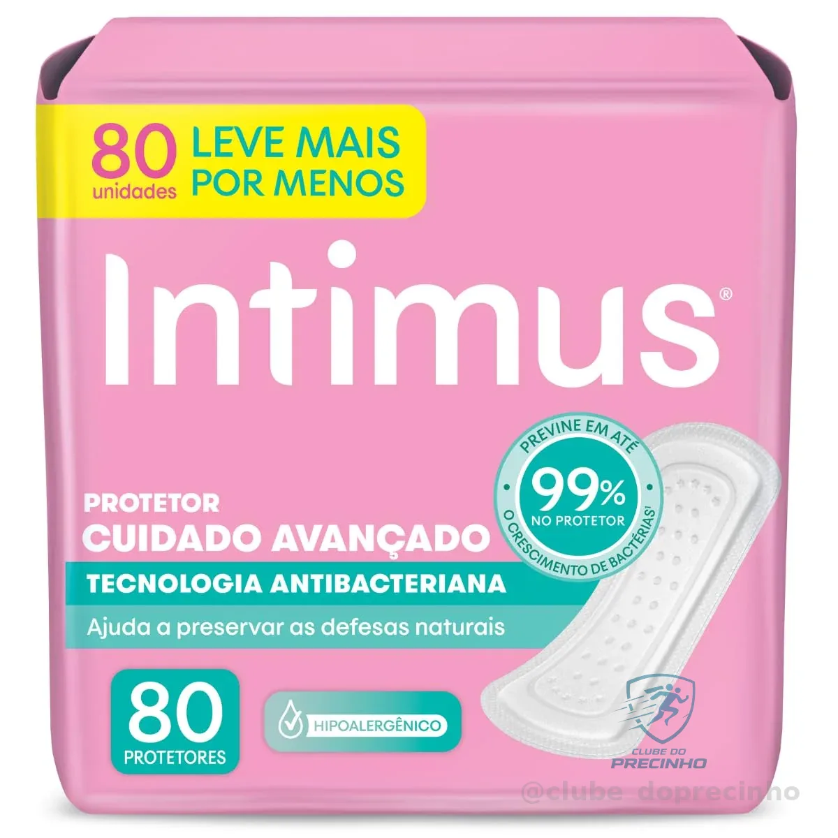 Protetor Díário Intimus® Tecnologia Antibacteriana - 80 un