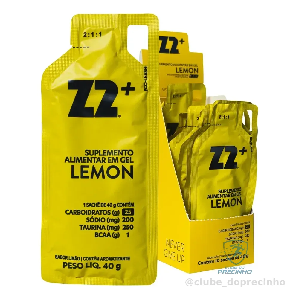 Energy Gel Z2+ Lemon Box 10 Unidades Sabor Limão