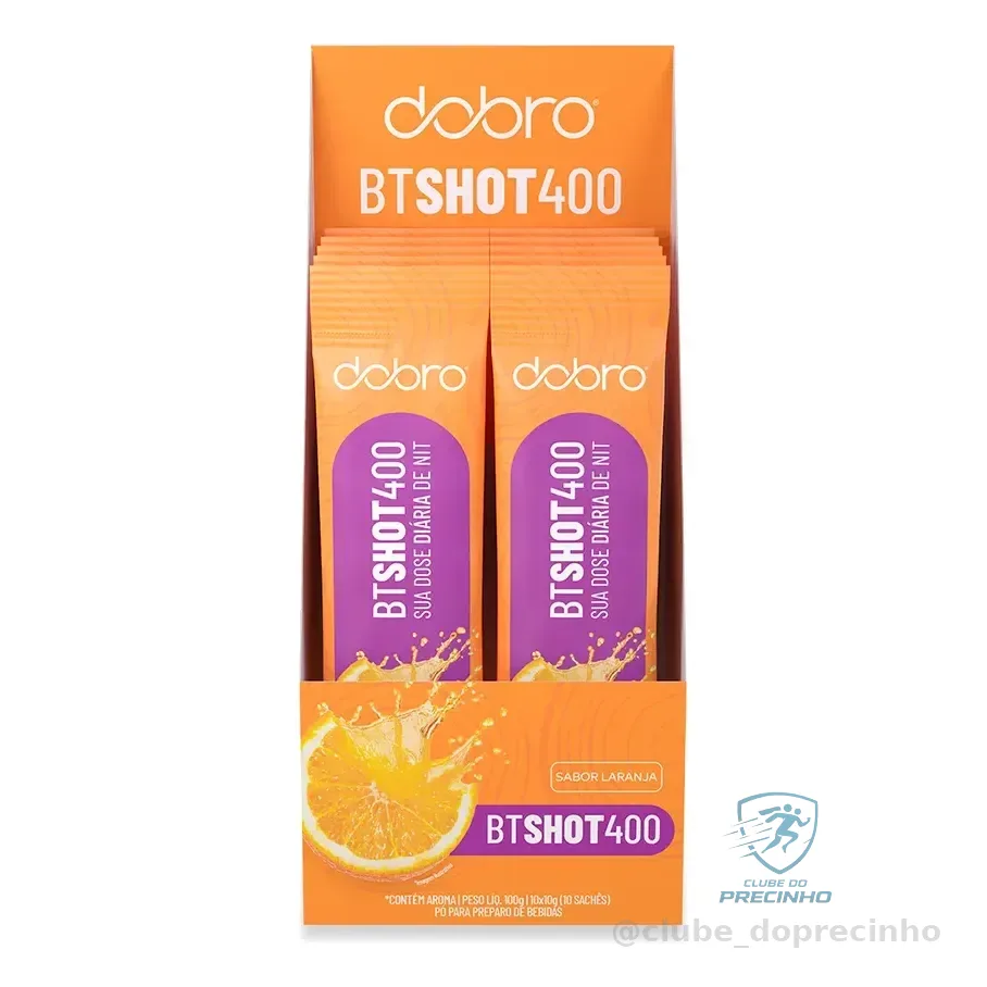 Btshot 400 Dobro Suplemento Em Pó 10 Sachês De 10g - Laranja Laranja 10 Un De 10g