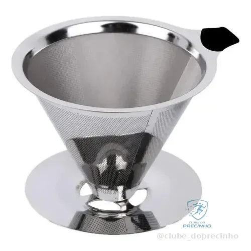 Coador Filtro De Café Permanente Em Aço Inox Grande