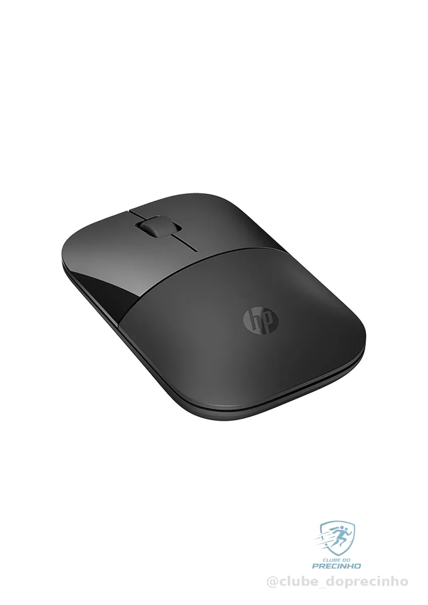 Mouse sem Fio HP Z3700 - Plug and Play com Dongle USB e Bluetooth, com até 1600 DPI, Preto (758A8AA)