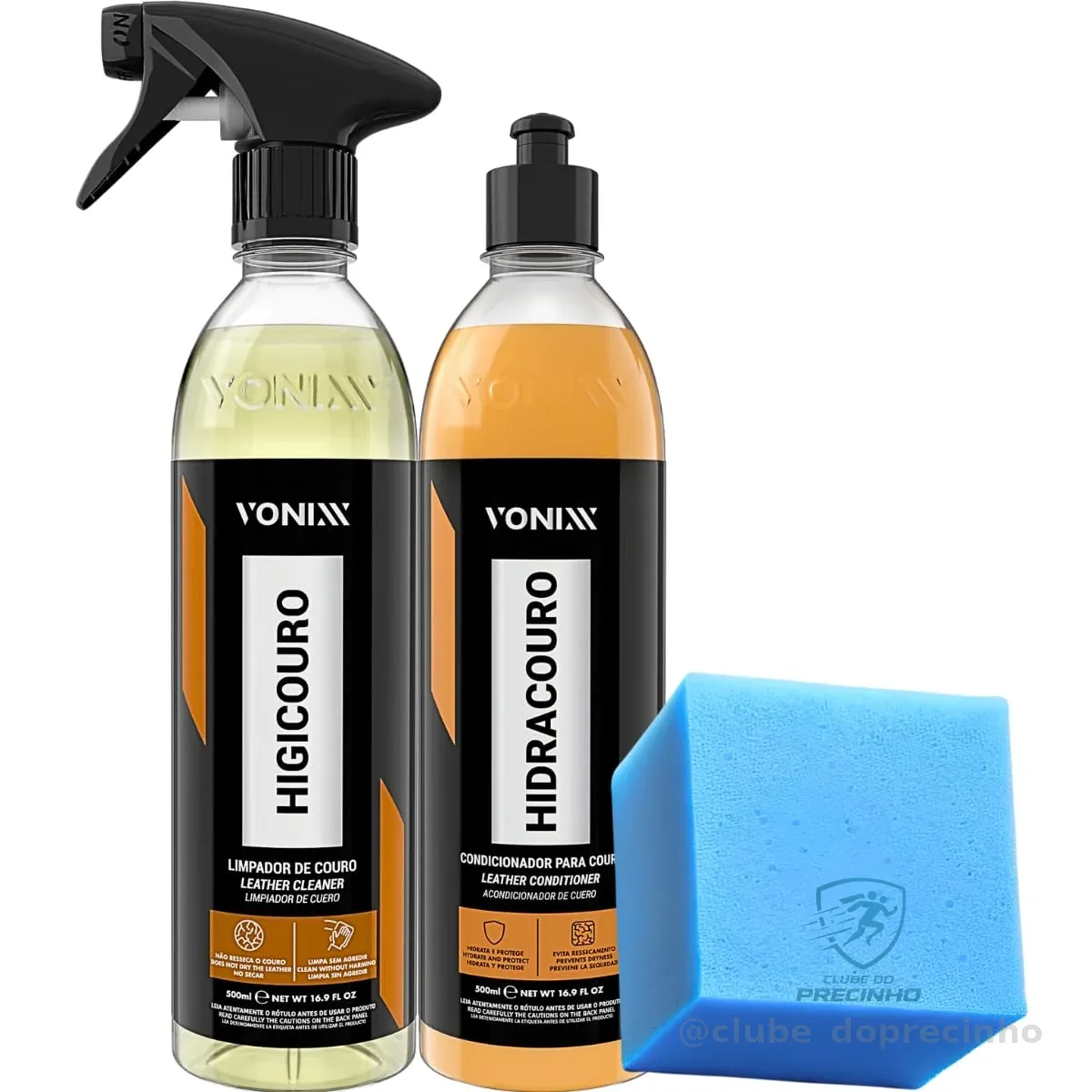 Kit Limpeza E Hidratação De Banco De Couro Hidracouro Higicouro Vonixx