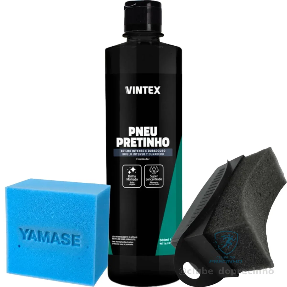 Kit Pneu Pretinho 500ML Vonixx - Aplicador Pretinho