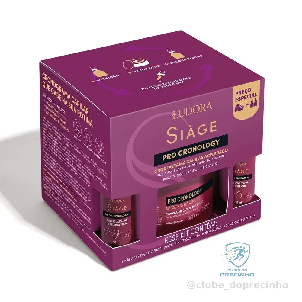 Eudora Siàge Pro Cronology Kit Cronograma Capilar Acelerado