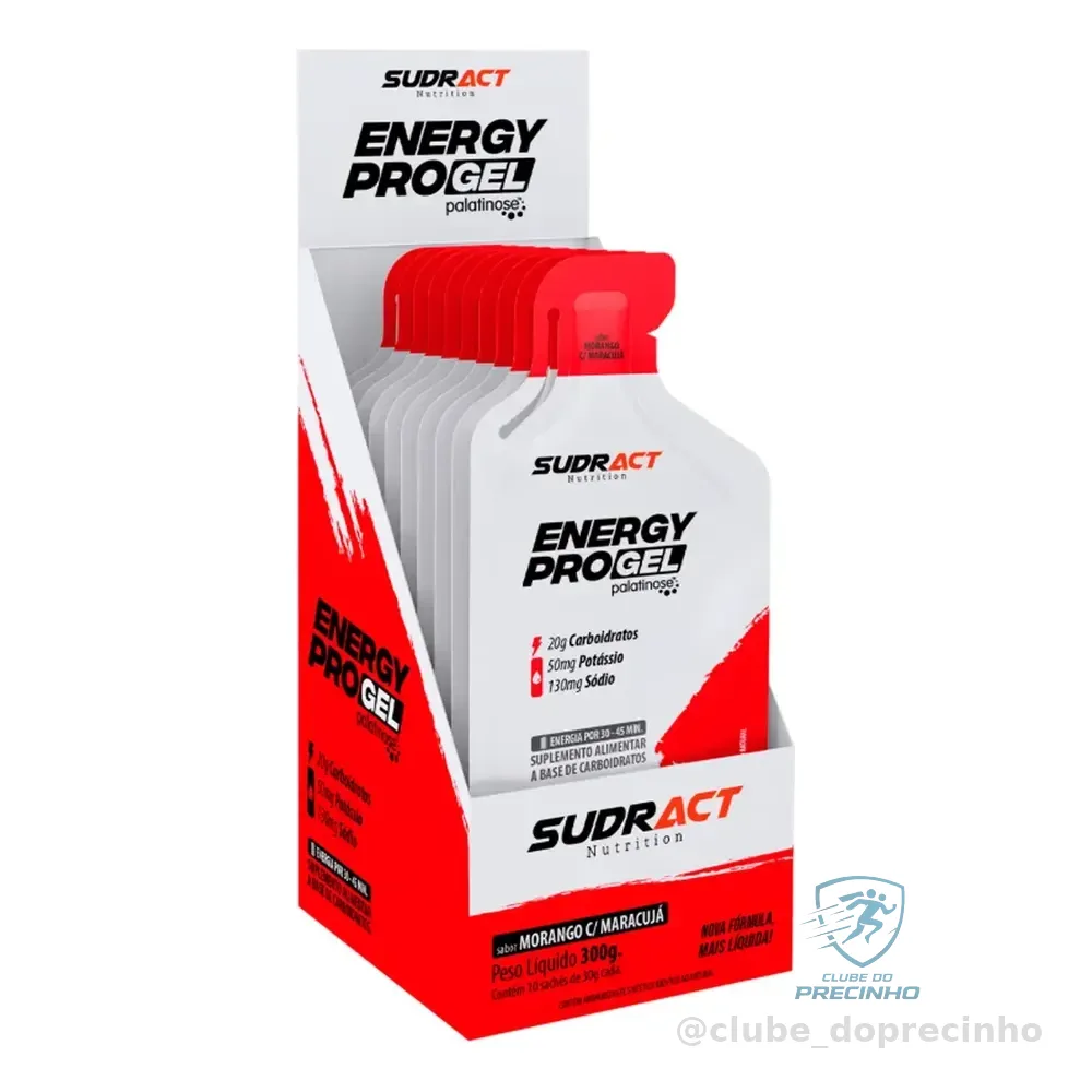 Gel Energy Pro Sudract 10u 300g Sabor Morango Maracujá Morango E Maracujá