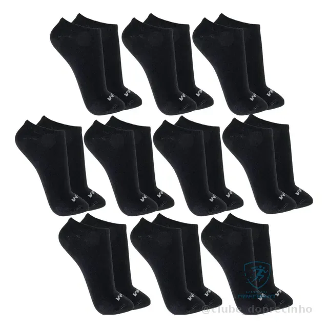 Kit 10 Pares Meias Mash Invisível Esportiva Algodão Original