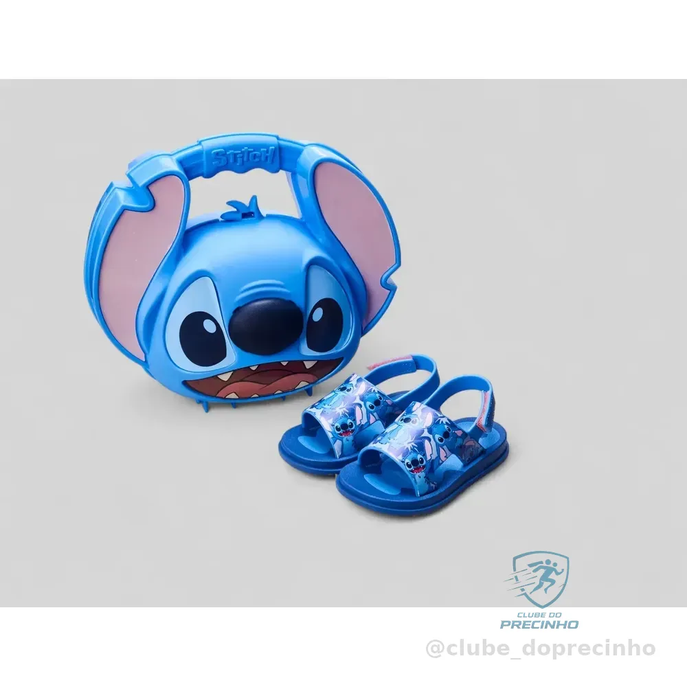 Sandália Grendene Kids Stitch Hora Do Lanche Kit- 23326 Azul/azul Liso 23.24 Br