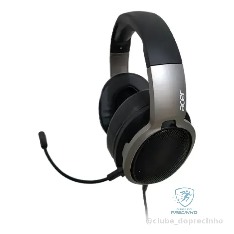 Headset Acer Office Ohw303 Com Microfone Omnidirecional Cabo Preto