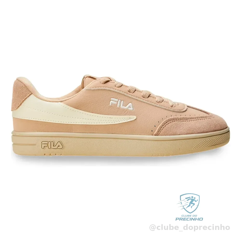 Tênis Feminino Court 80 Fila Bege E Dourado Lisa 37 Br