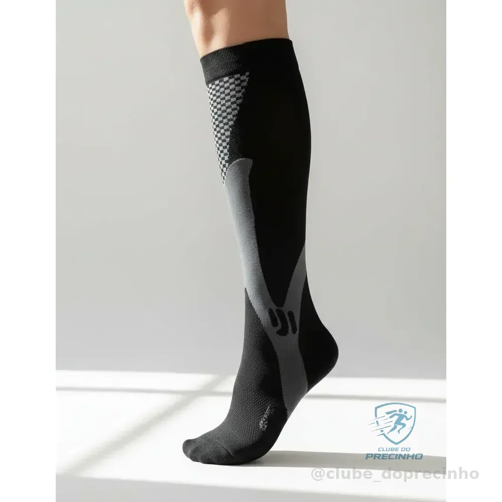 Meia De Compressão Para Trombose E Circulação Preto M
