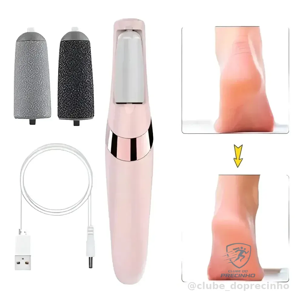 Aparelho Lixa Pés Elétrico Esfoliante Removedor De Calos Usb 110v/220v