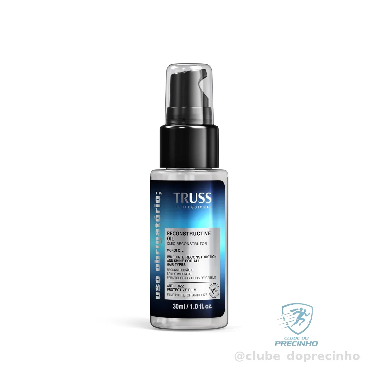 Truss Óleo Reconstrutor Uso Obrigatório | Tratamento Capilar para Brilho, Reconstrução e Proteção | 30ml