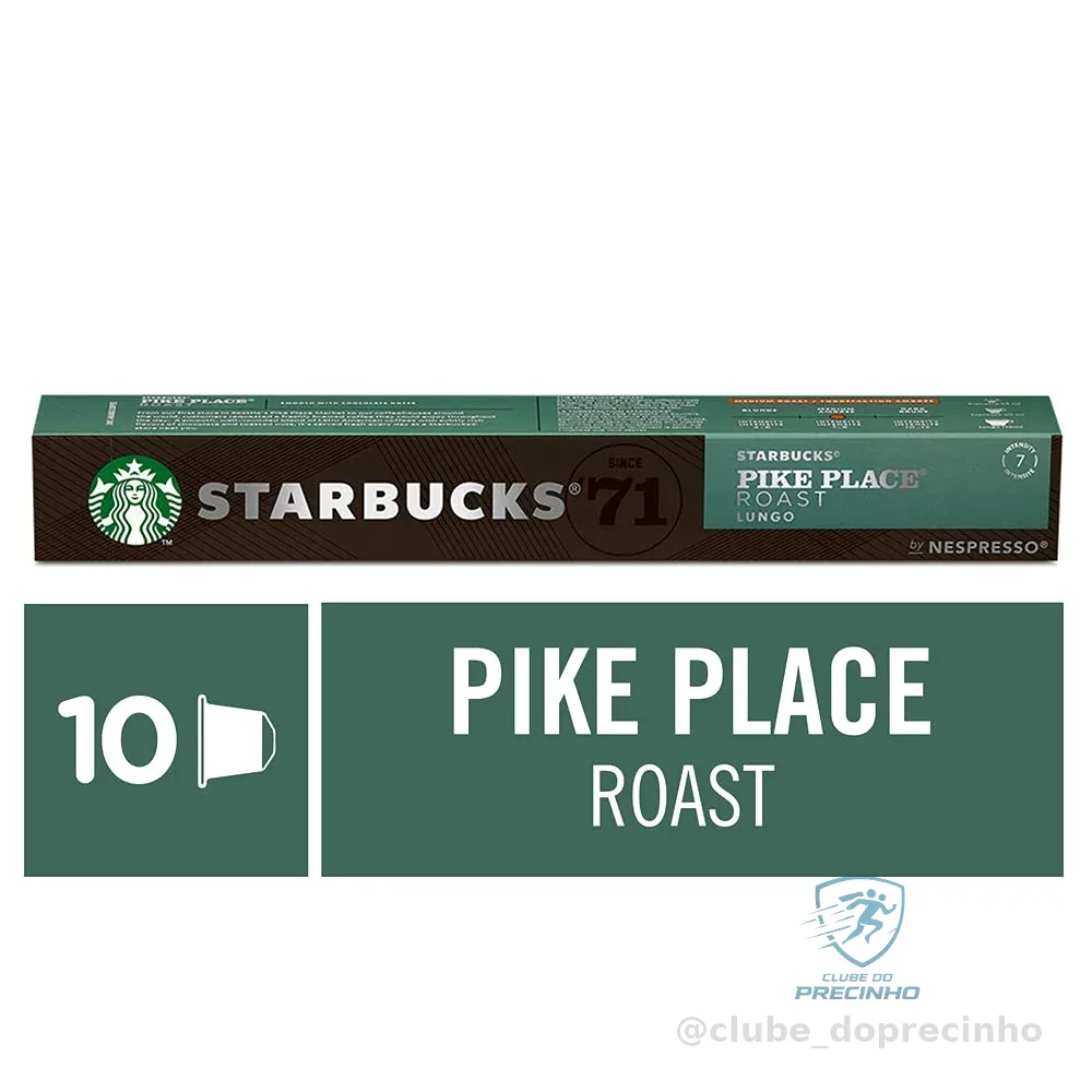 Café em Cápsula Starbucks® Pike Place by Nespresso® - 10 cápsulas