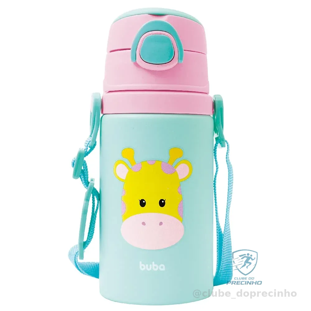 Buba Garrafinha De Aluminio Animal Fun Girafa Colorido
