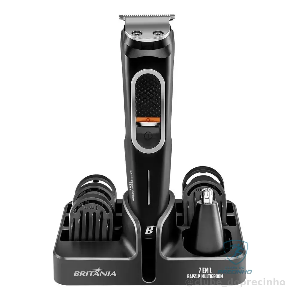 Aparador De Pelos Britânia Bap21p Multigroom 7 Em 1 Preto 127/220v