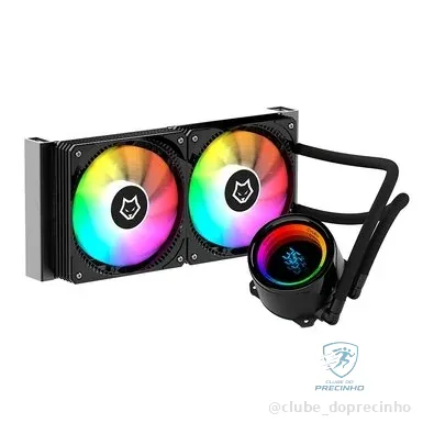 Water Cooler Husky Glacier, Iluminação ARGB, 240mm, AMD e Intel, Preto - HWT600PT