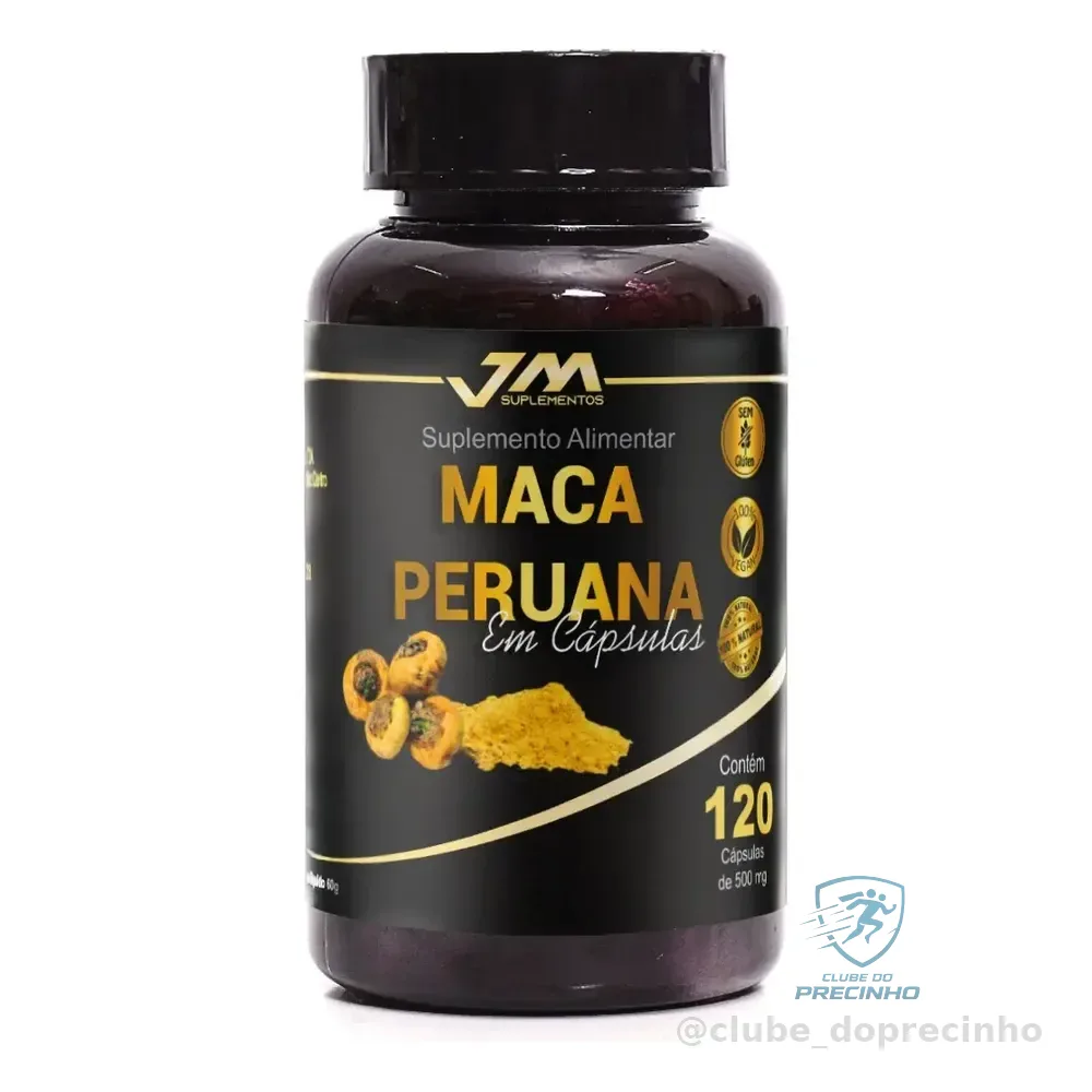 Maca Peruana Original 500mg 120 Cápsulas - Jmsuplementos