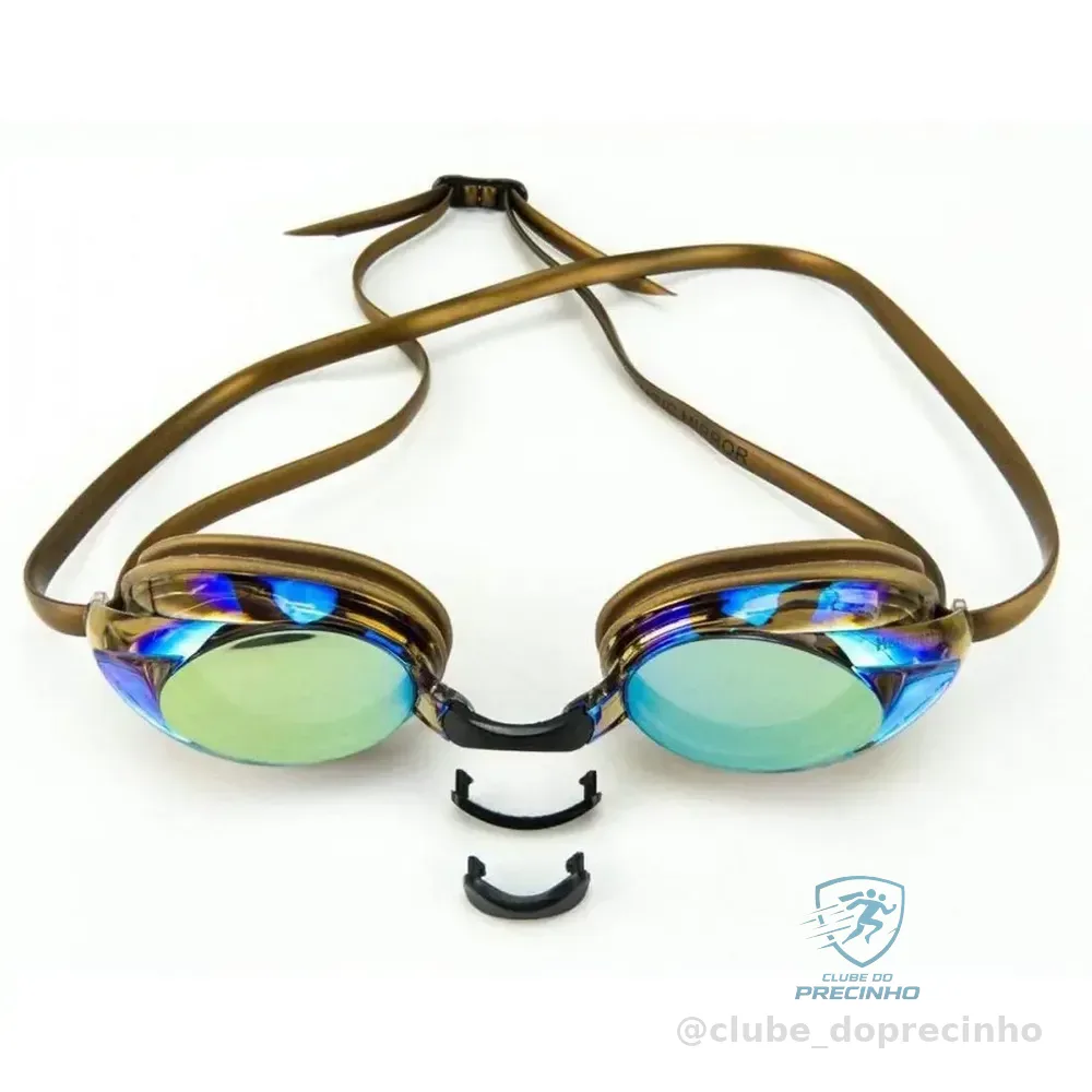 Óculos De Natação Olympic Mirror Hammerhead Cor Dourado/dourado