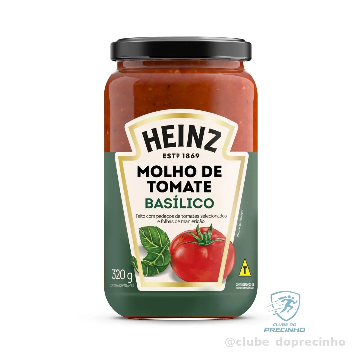 Heinz Molho de Tomate Rústico Basílico em vidro, 320G