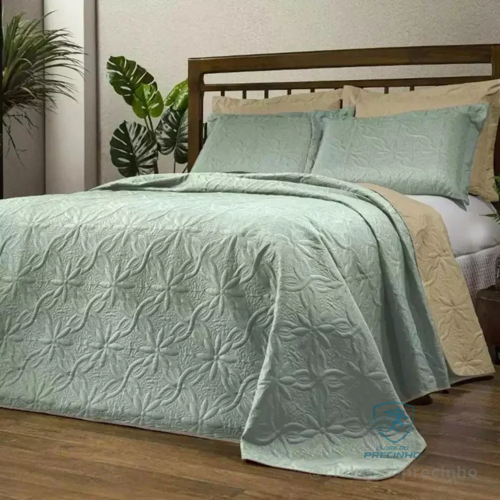 Cobre Leito colcha Queen Size/ Todo Matelado Toque Macio - 1 Peça varias cores