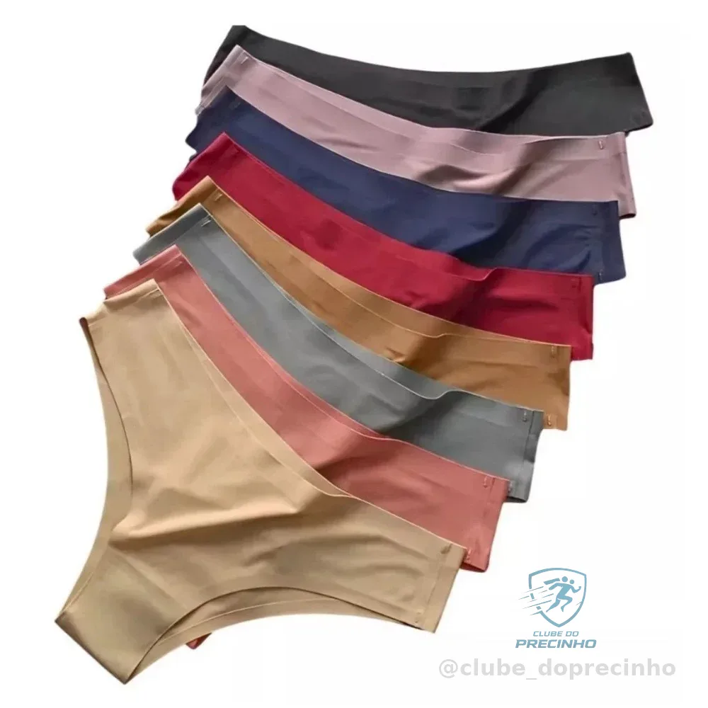Kit 5 Calcinha Sem Costura Não Marca Calcinha Corte a Laser Tanga Ad*