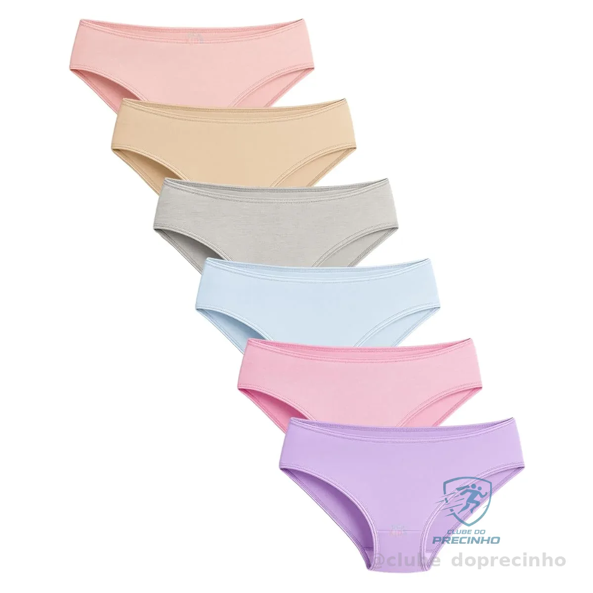 Calcinha Infantil Lisa Kit 6 Peças Premium DCP Kids
