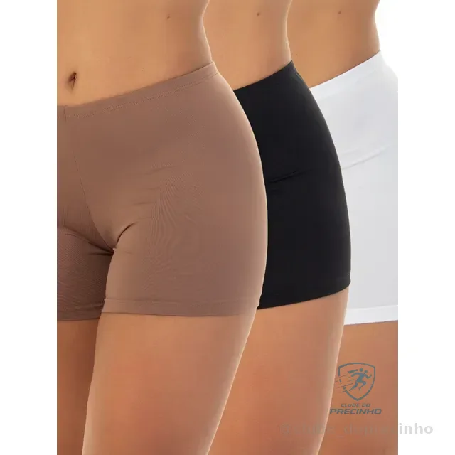 Short Para Usar Com Vestido - Kit C/ 4 Bermuda Invisível