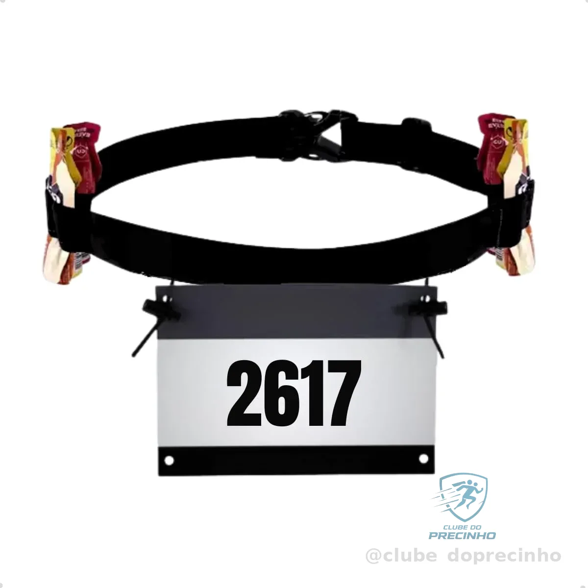 Cinto Porta Numero Para Corrida Triathlon Ciclismo Carbo Gel