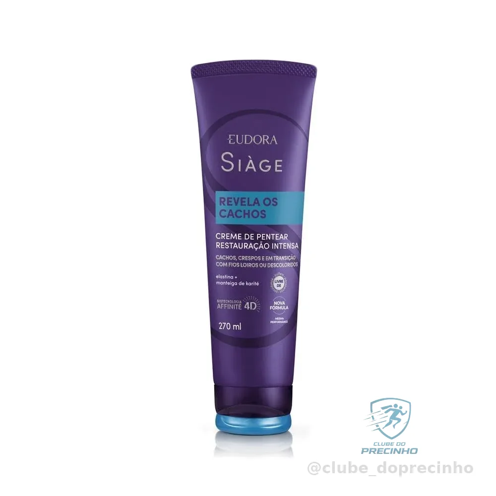 Eudora Creme Para Pentear Siàge Revela Os Cachos 270ml