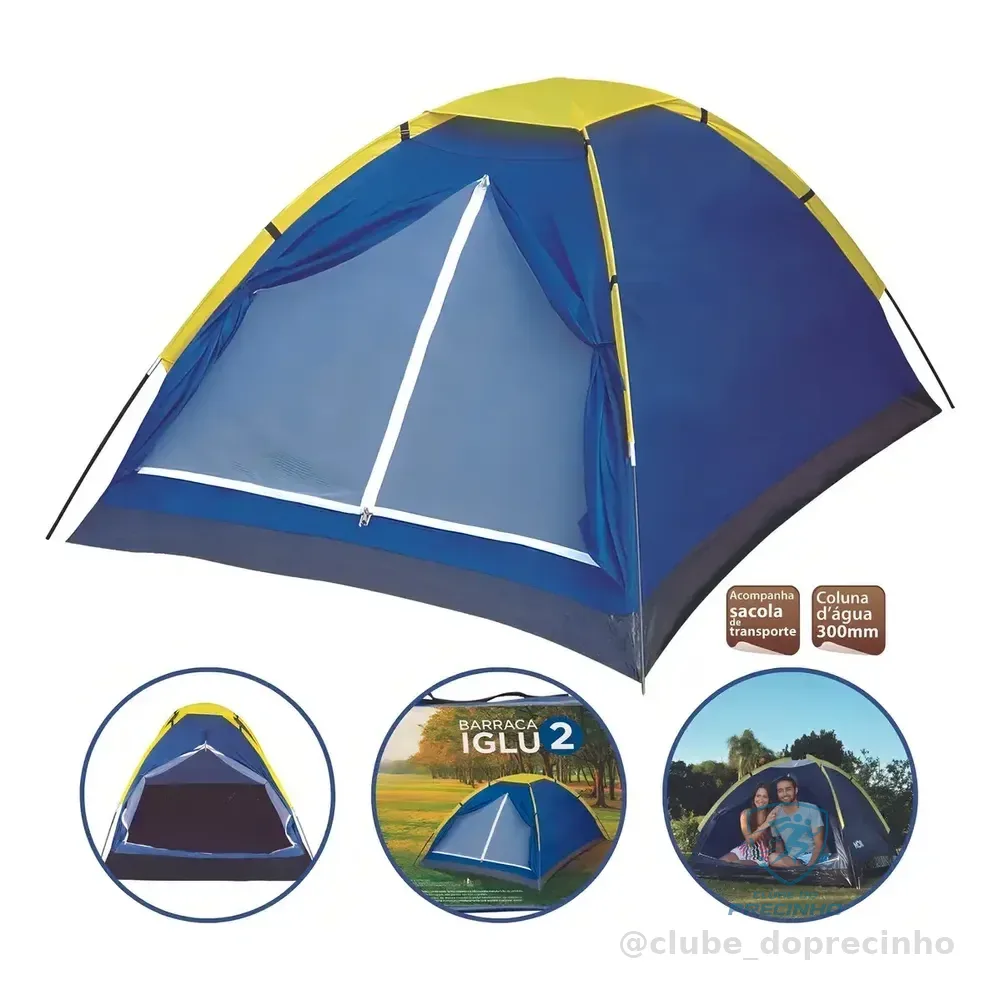 Barraca Camping Iglu Para 2 Pessoas Azul - Mor