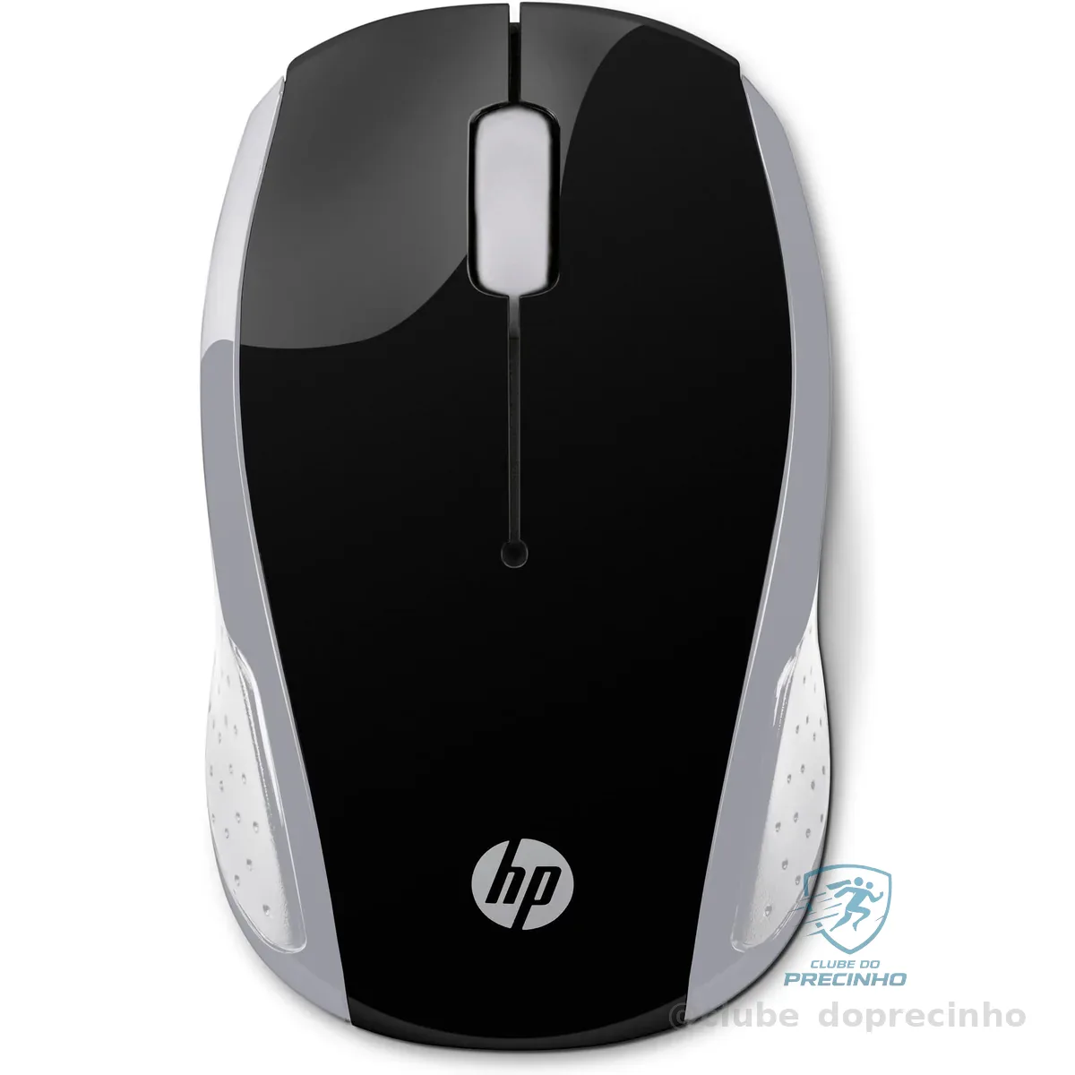 Mouse sem Fio HP 200 Oman - com Sensor Óptico de até 1000 DPI, Ambidestro, Conexão Wireless com Receptor Nano de 2.4GHz e até 10 m de Distância, Prata (2HU84AA)