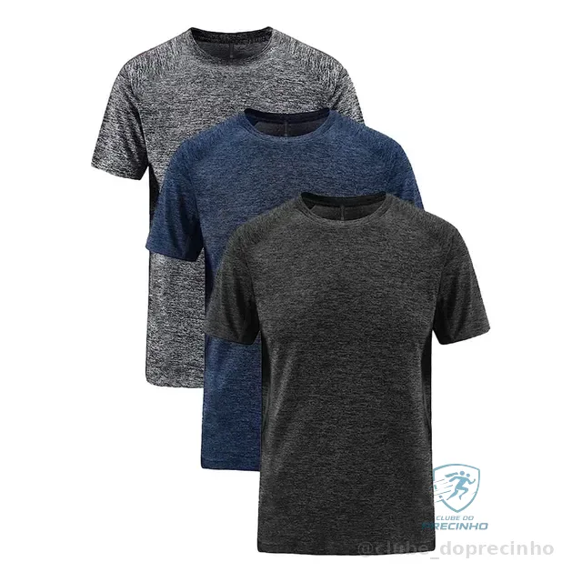 Kit 3 Camisas Camisetas Masculina Dry Fit Premium Academia