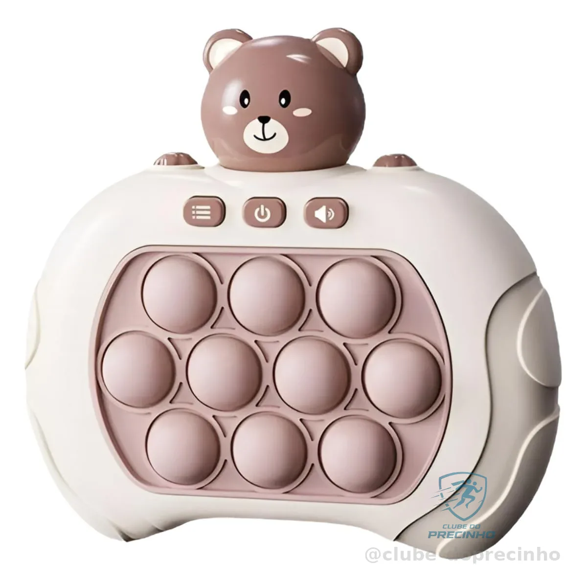 PopIt Eletrônico Fidget Brinquedo Bolhas Relante Anti Stress Pop It Infantil Crianças Adulto Toy Diversão Sensorial com Luzes e Sons Brinquedo de Apertar (Urso)