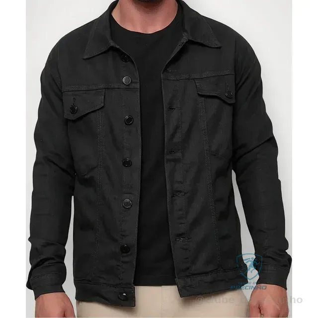 Jaqueta Masculina Sarja Jeans Slim Cores Clássicas Premium