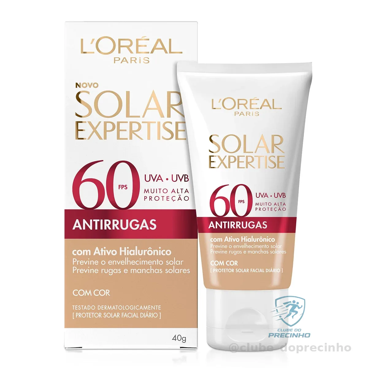 L'Oréal Paris Solar Expertise Antirrugas FPS 60 Com Cor - Protetor Solar Facial 50g