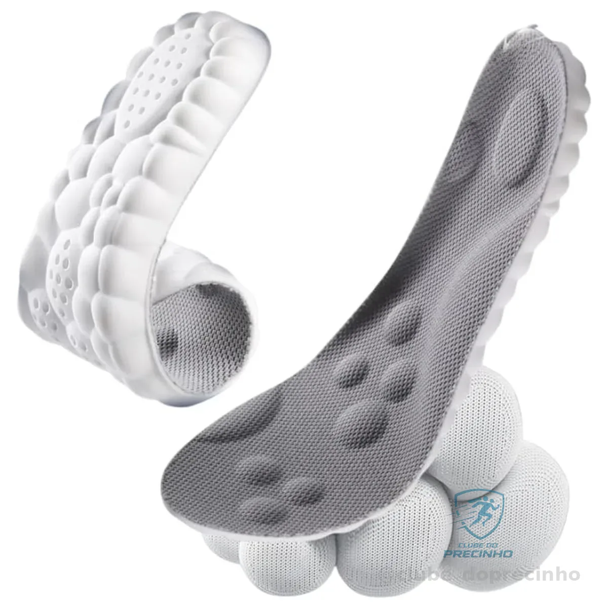 Palmilha Ortopédica 4D Alívio De Dores Nos Pés Para Tênis