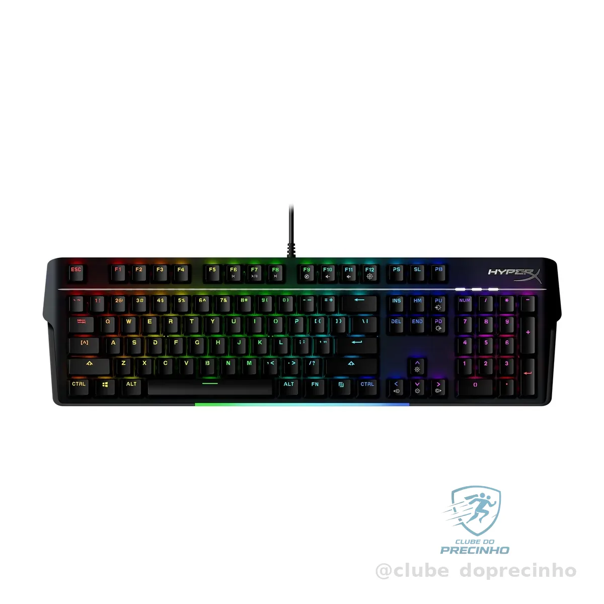 HyperX Alloy MKW100 - Mechnical Gaming Keyboard (US Layout), Modelo: 4P5E1AA#ABA, Cor: Preto