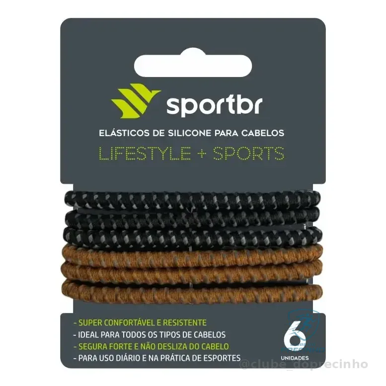 Elástico Para Cabelo De Silicone Emborrachado Mix-sportbr Preto E Marrom (mix) Liso