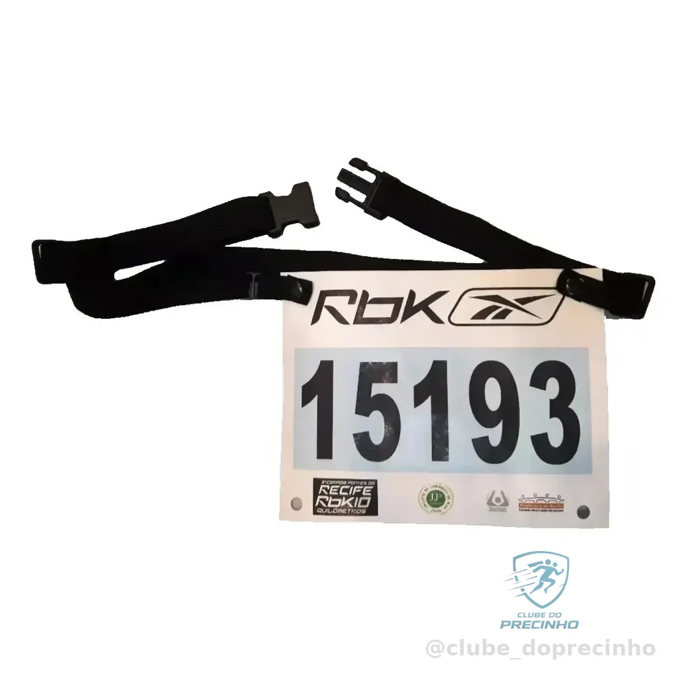 Porta Número Elástico De Cintura Corrida Ciclismo Caminhada Preto Unico Ajustável