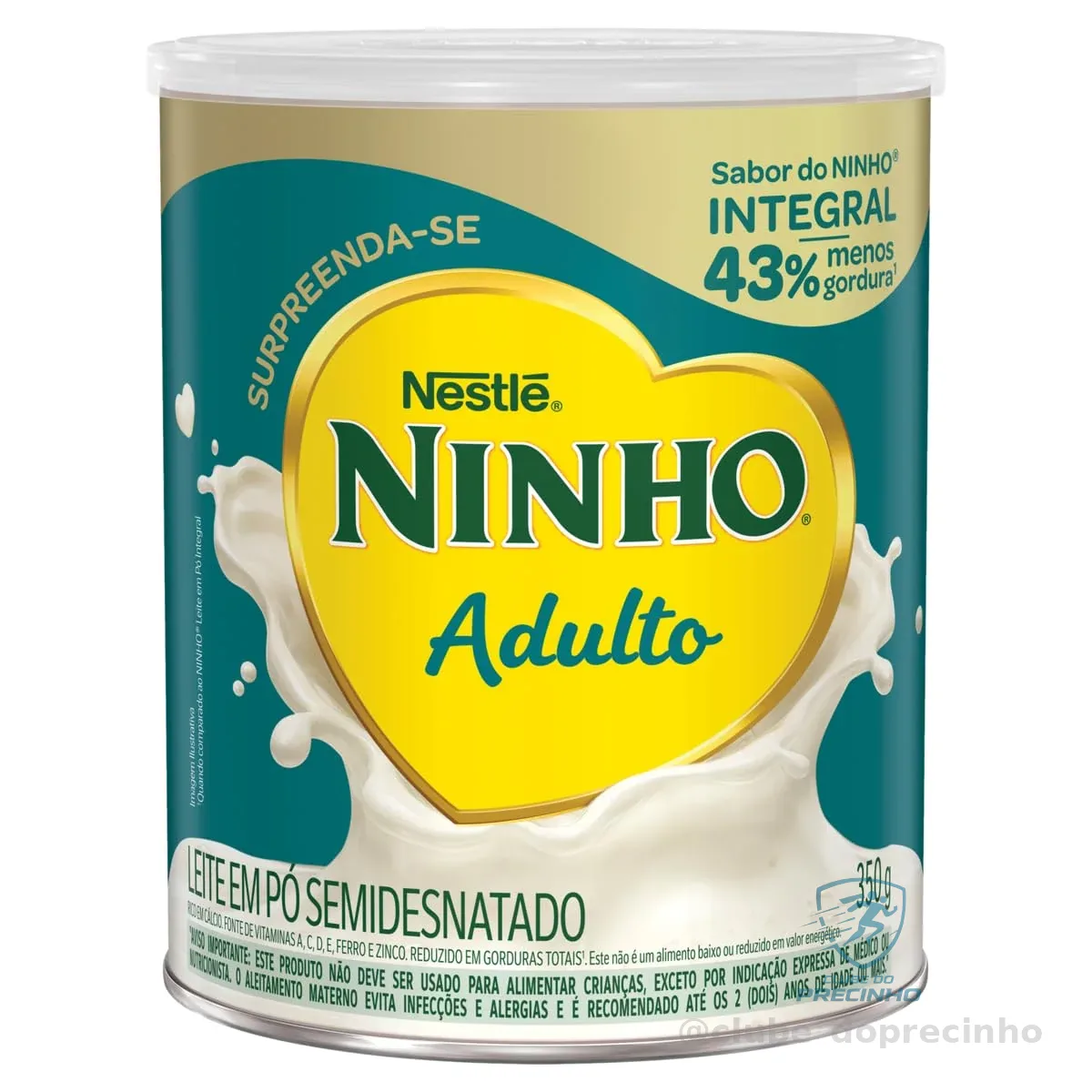 Leite Pó Semidesnatado Ninho Adulto Lata 350g