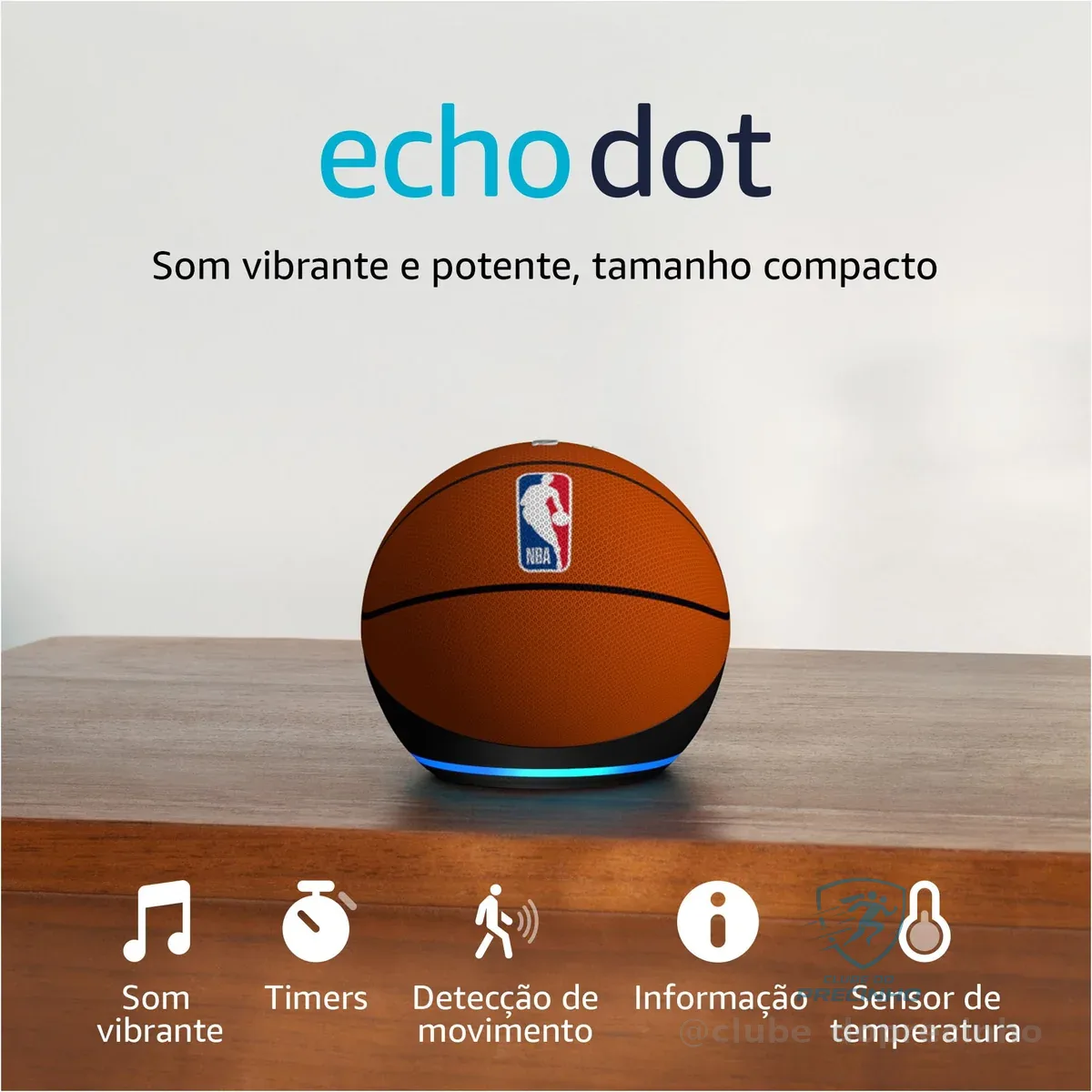 Echo Dot (Geração mais recente) | Edição Limitada Oficialmente Licenciado pela NBA