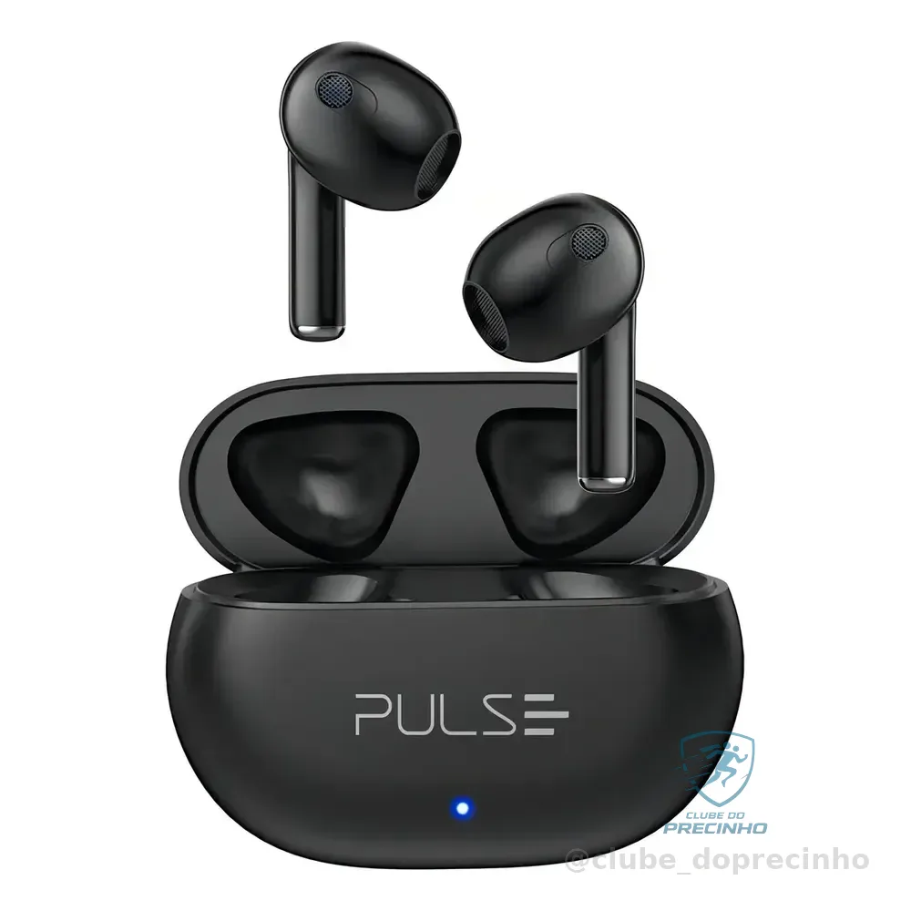 Fone De Ouvido Pulse Tws Bluetooth 5.3 Com Touch, Som Estéreo E Até 12h De Bateria  Ph413 Preto